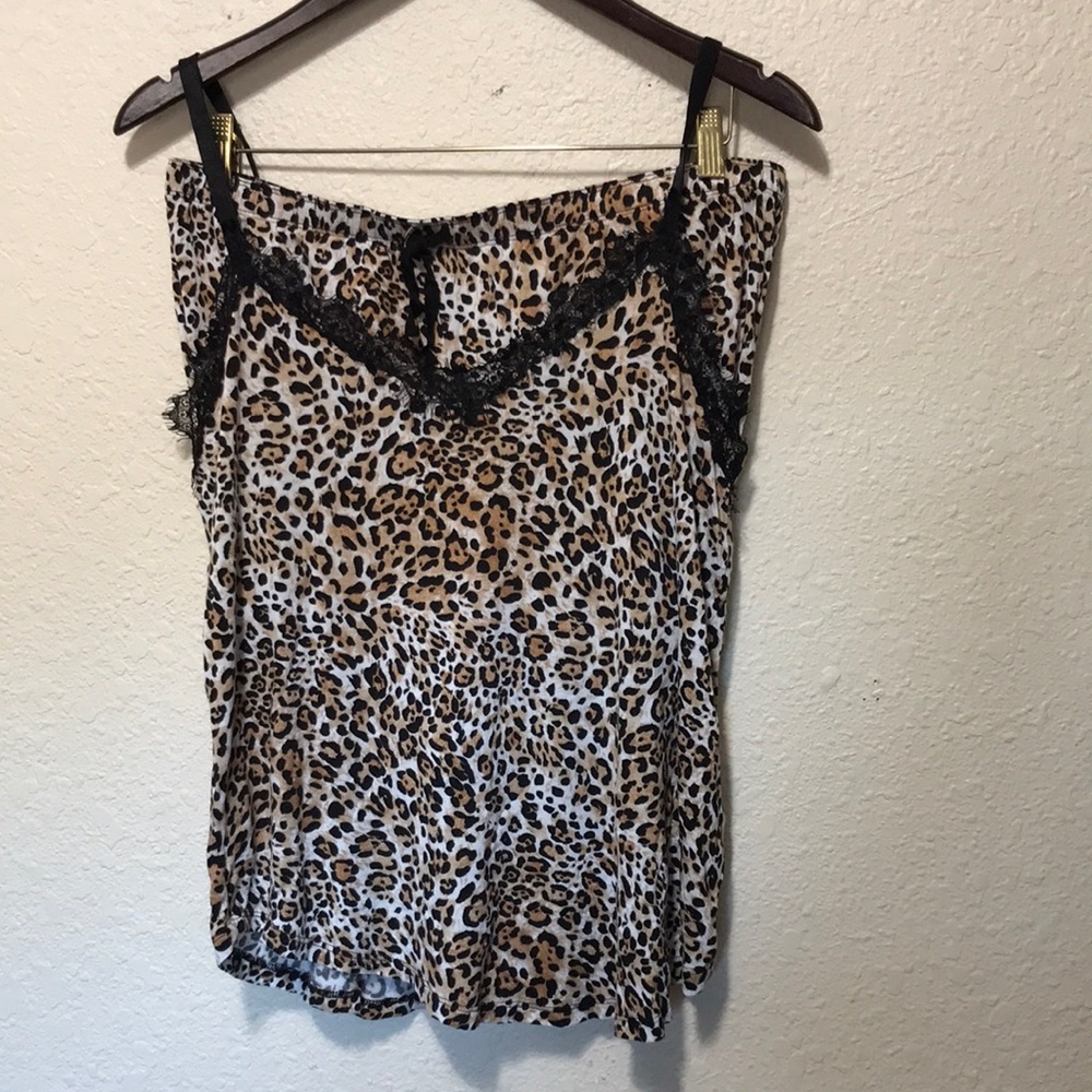Seeing Stars 2 Piece Animal Print And Lace Short PJs. Good Condition. Size 1X.